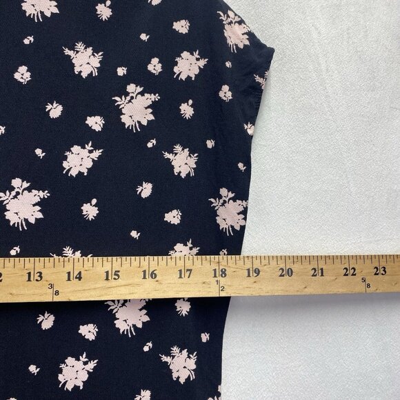 Paris Atelier & Other Stories Round Neck Cap Sleeve Shift Dress Sz2 Black Floral - Picture 5 of 16